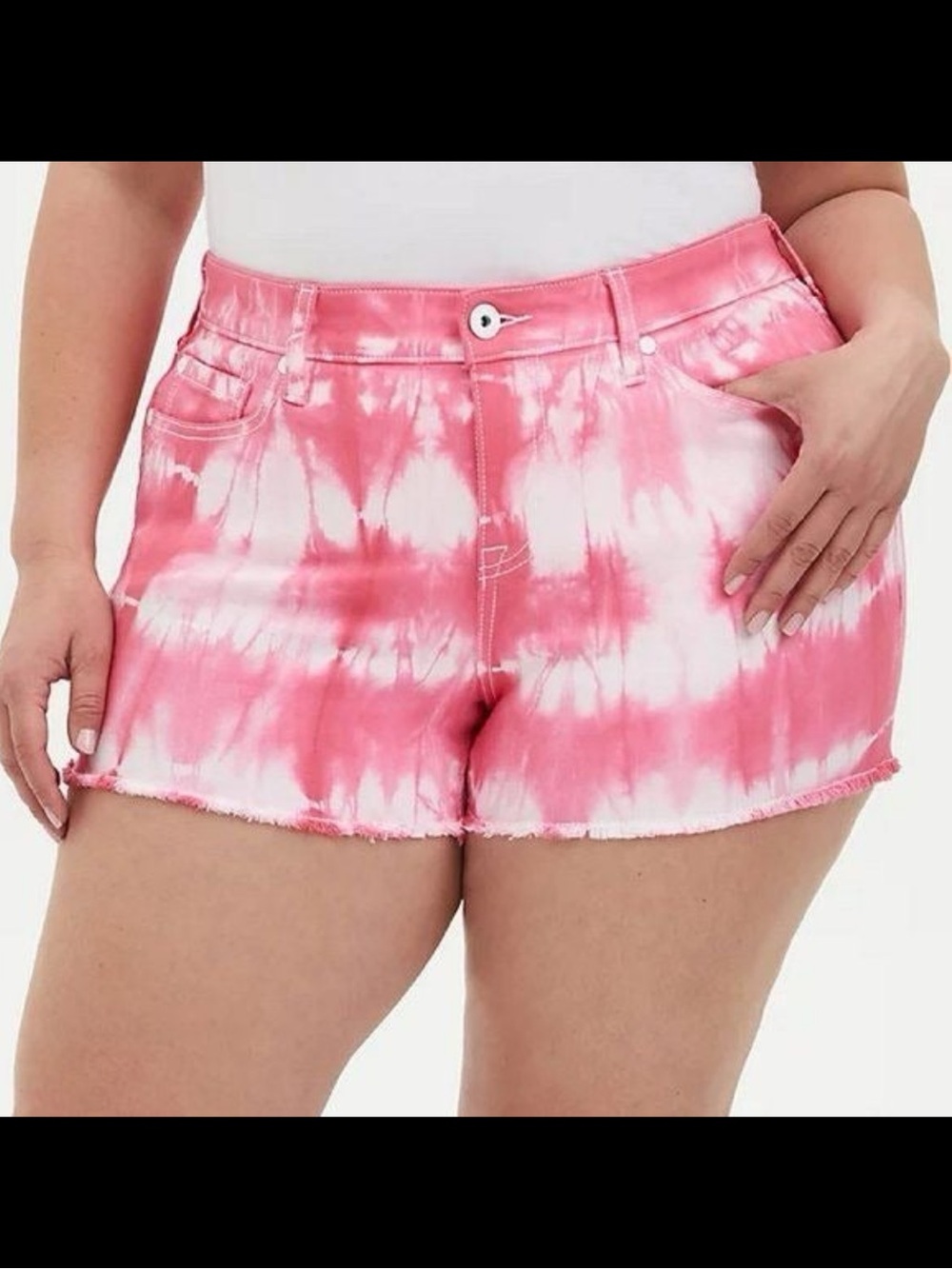 Torrid Pink Tie Dye Shorts